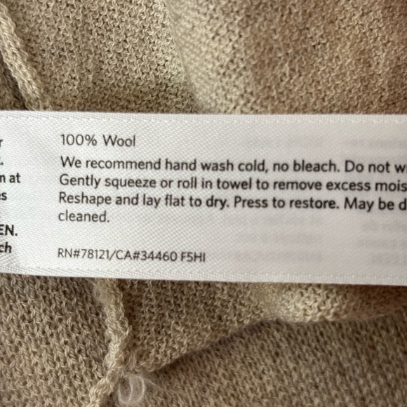 Eileen Fisher Beige Women's Wool Knit Jacket - Picture 7 of 7